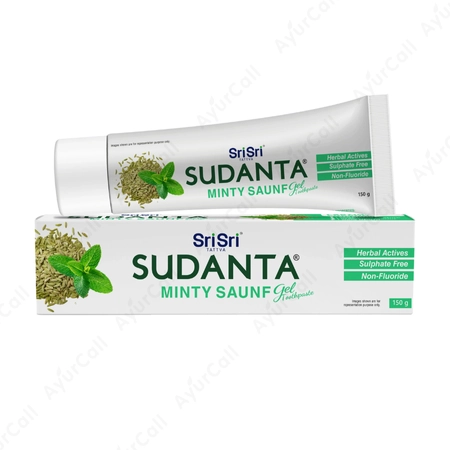 Sri Sri Sudanta Gel Toothpaste - Minty Saunf  -150  GM